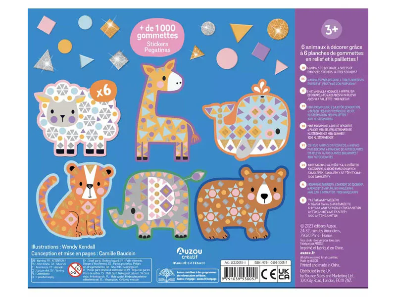 Coffret créatif - Mes gros animaux en mosaïques - Image 3