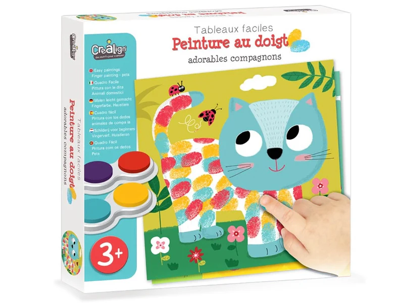 Coffret de peinture au doigt "Adorables compagnons"