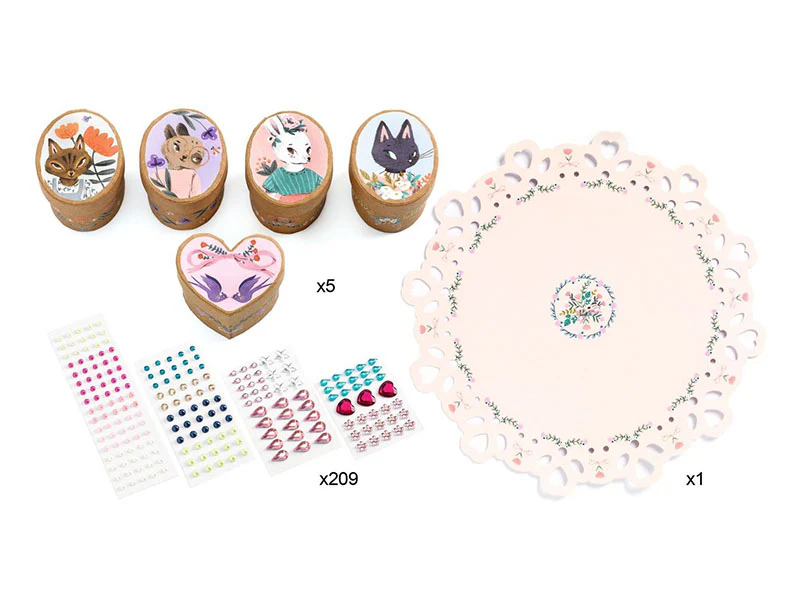 Coffret DIY 5 Mini boîtes adorables à décorer - 6 ans - Djeco - Image 3