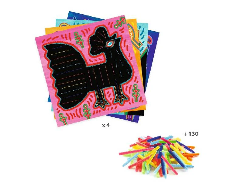 Coffret DIY Art Kuna et fils chenilles - Image 2