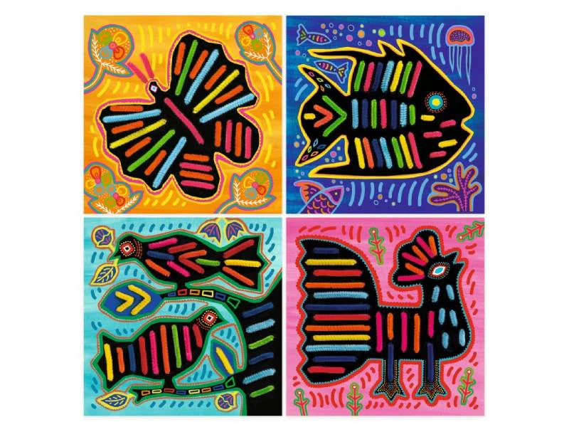 Coffret DIY Art Kuna et fils chenilles - Image 4