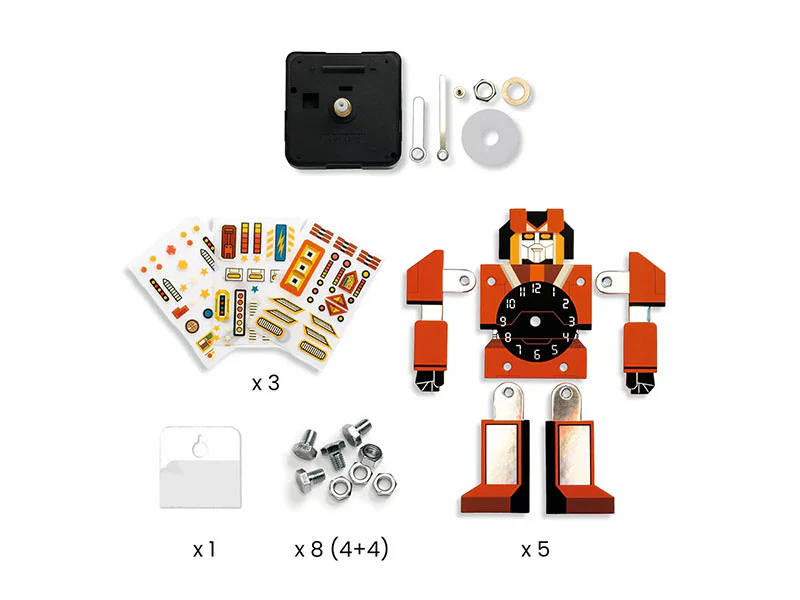 Coffret DIY Horloge Robot à créer - 6 ans - Djeco - Image 3
