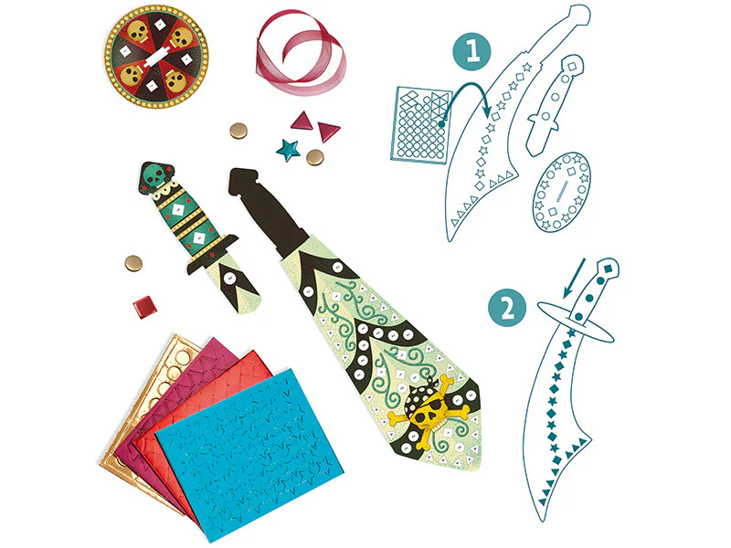 Coffret DIY - Mosaïques & Stickers - Comme un pirate - Image 4