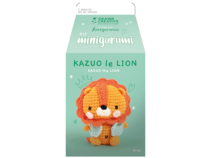 Kit Minigurumi - Kazuo le lion 10 cm - Graine Créative - Image 6