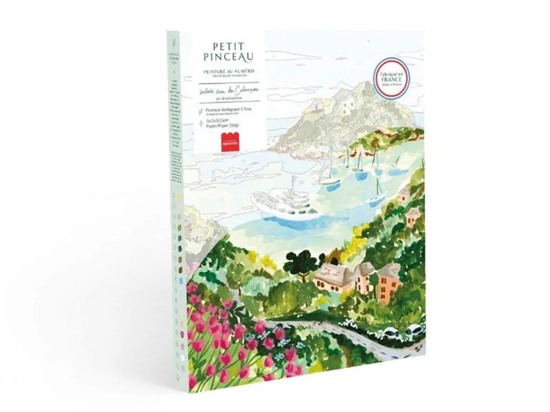 Coffret peinture au numéro - Petit Pinceau - Balade dans les Calanques par Sabina Fenn