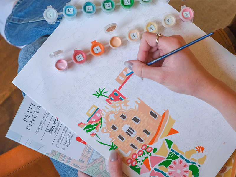 Coffret peinture au numéro - Petit Pinceau - Barcelona par DazlStudio - Image 4