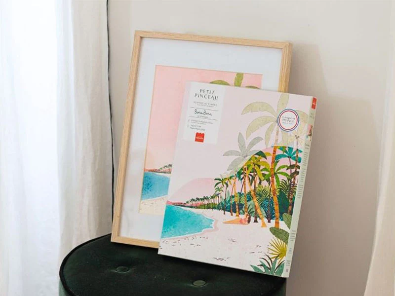 Coffret peinture au numéro - Petit Pinceau - Bora Bora par Tania Garcia - Image 2