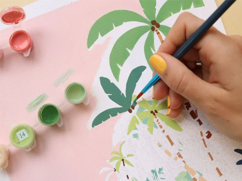 Coffret peinture au numéro - Petit Pinceau - Bora Bora par Tania Garcia - Image 3