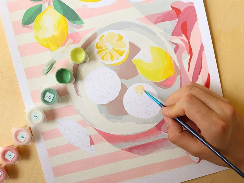 Coffret peinture au numéro - Petit Pinceau - Citrons de Menton par La Petite Epicerie - Image 3