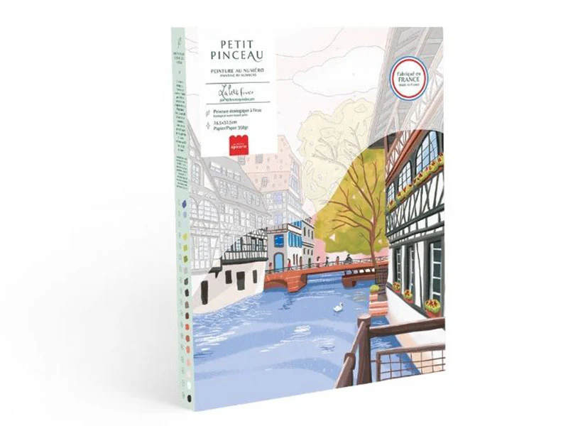 Coffret peinture au numéro - Petit Pinceau - La Petite France par Camille Clerc