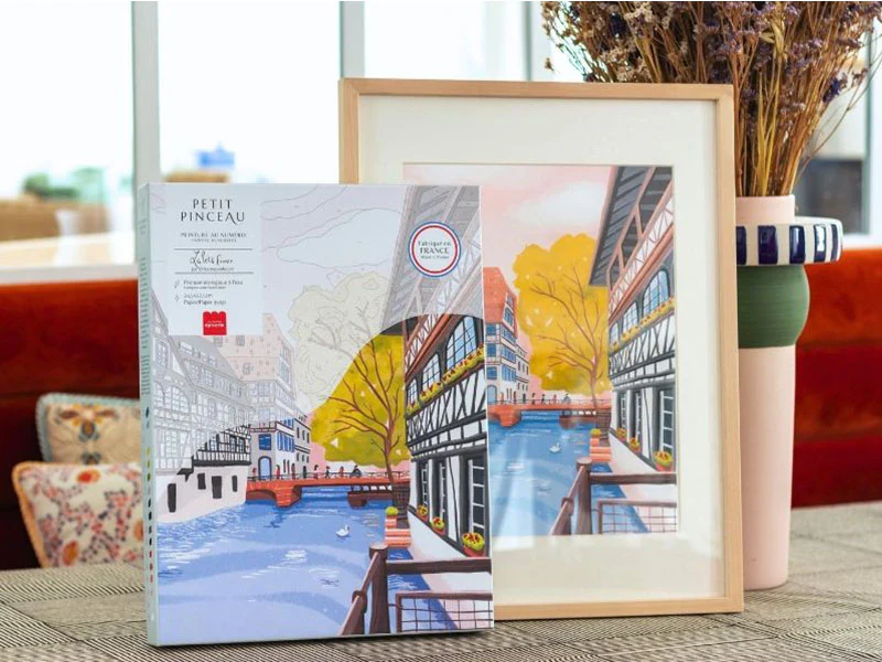 Coffret peinture au numéro - Petit Pinceau - La Petite France par Camille Clerc - Image 2