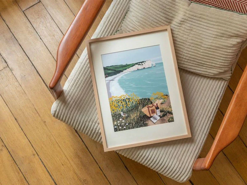 Coffret peinture au numéro - Petit Pinceau - Picnic à Étretat par Ananya Bhandari - Image 5