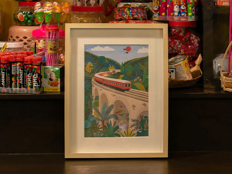 Coffret peinture au numéro - Petit Pinceau - Sri-Lanka Train par Maja Tomljanovic - Image 5