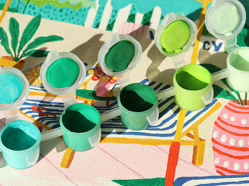 Coffret peinture au numéro - Petit Pinceau - The Motel Pool par Jessica Smith - Image 3