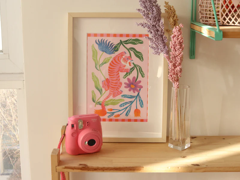 Coffret peinture au numéro - Petit Pinceau - Tigre Fleuri par Limistic - Image 2