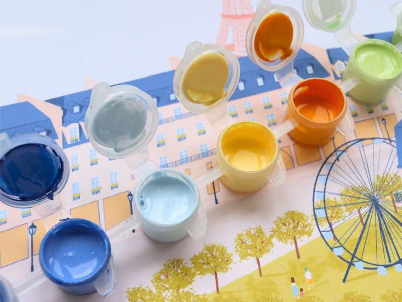 Coffret peinture au numéro - Petit Pinceau - Un printemps à Paris par Mabel Sorrentino - Image 5