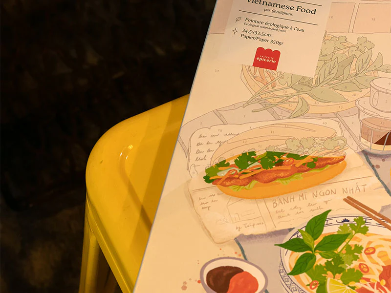 Coffret peinture au numéro - Petit Pinceau - Vietnamese Food par Jayne Wong - Image 5