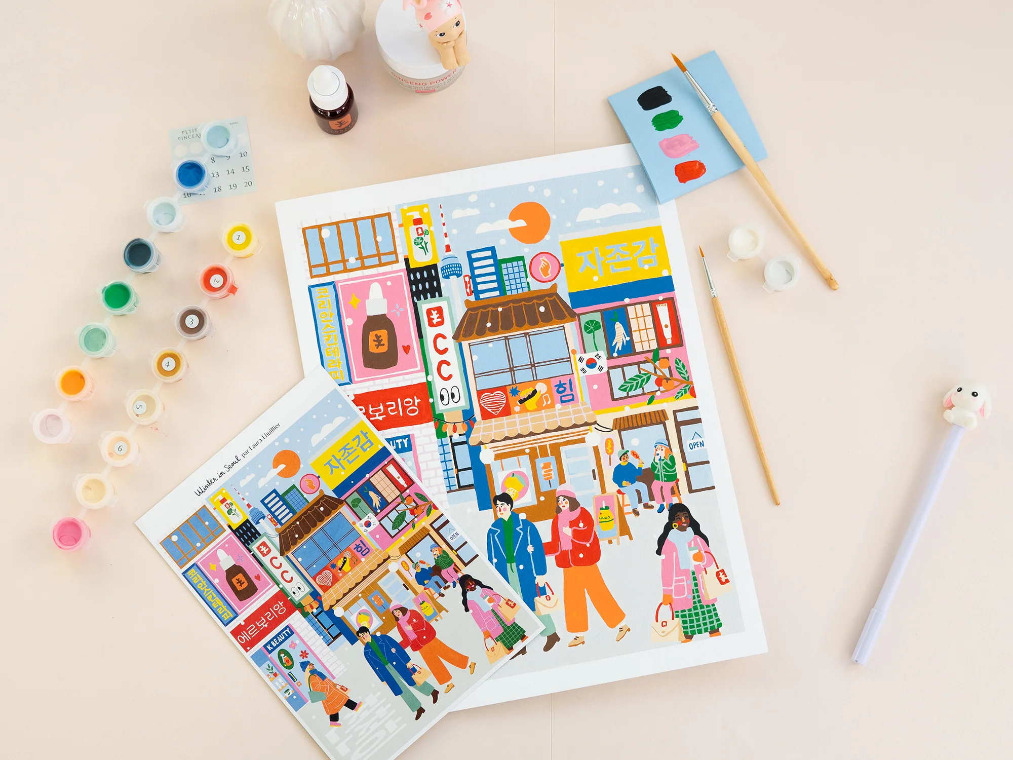 Coffret peinture au numéro - Petit Pinceau - Winter in Seoul Erborian - Image 2
