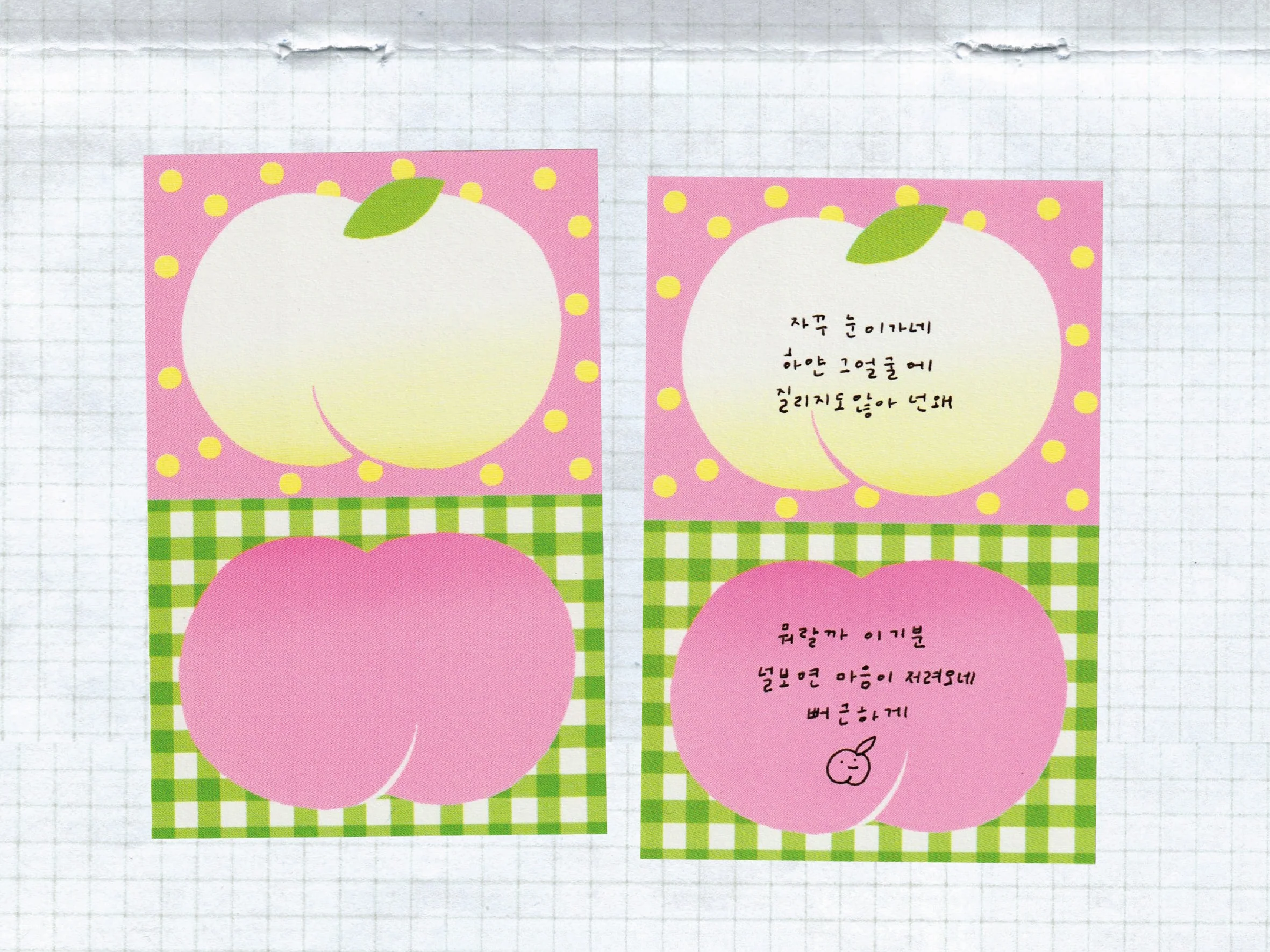Mini Bloc Memo PĂȘches - Fruit fries Design Lab - Image 3