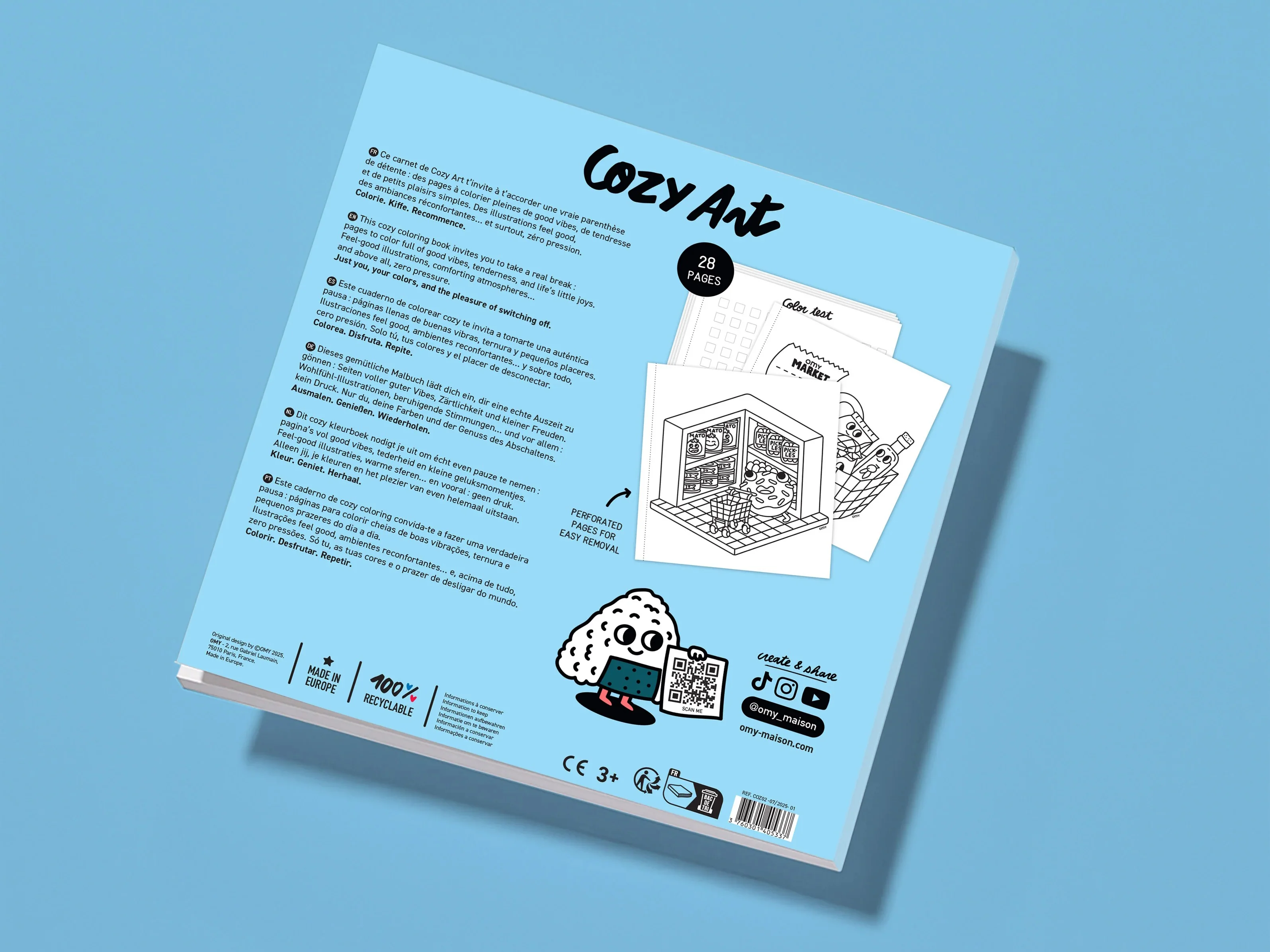 Cahier de coloriage Cozy Art - Supermarket - OMY - Image 6