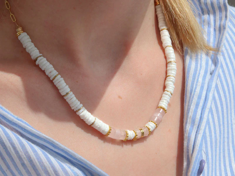 Kit DIY Bijouterie - Mon collier en perles heishi et Quartz - Image 3