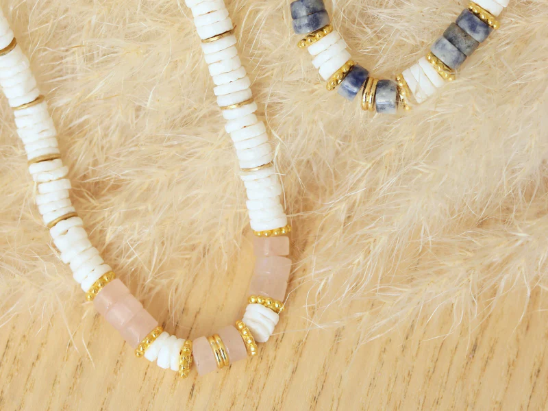 Kit DIY Bijouterie - Mon collier en perles heishi et Quartz - Image 5