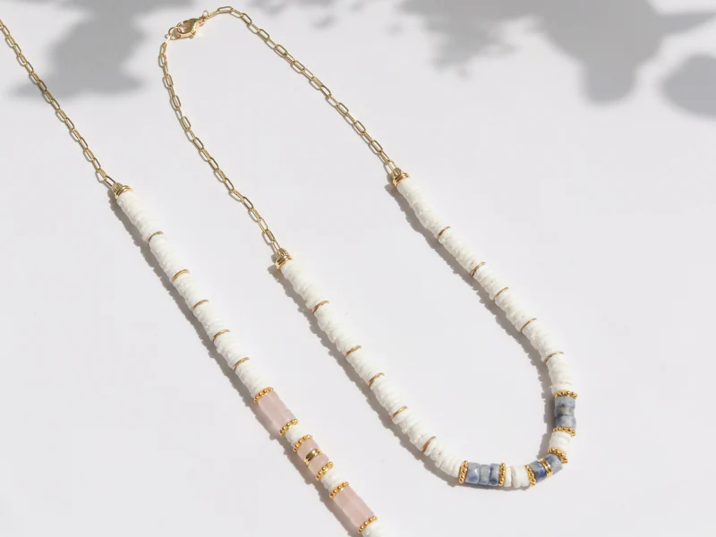 Kit DIY Bijouterie - Mon collier en perles heishi et Quartz - Image 7