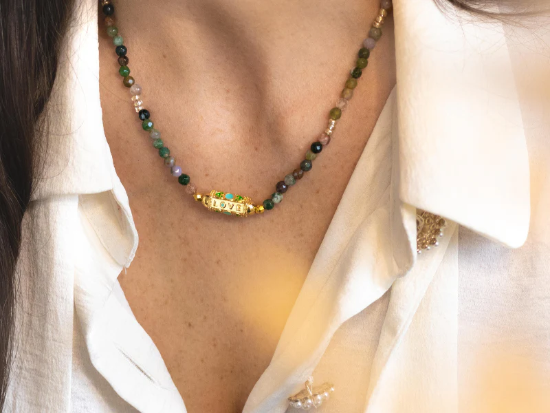 Kit DIY Bijouterie - Mon collier en pierres naturelles d'Agate Indienne - Image 3