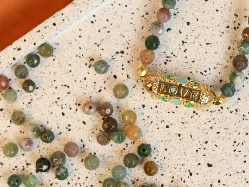 Kit DIY Bijouterie - Mon collier en pierres naturelles d'Agate Indienne - Image 7