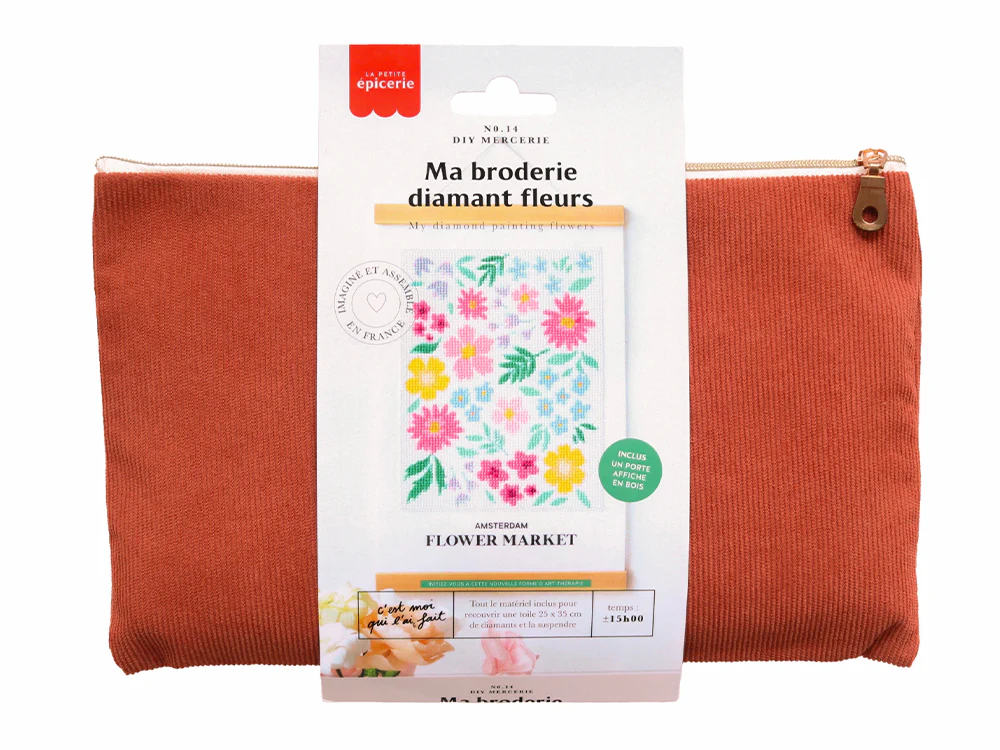 Kit DIY HOME DÉCO - Ma broderie Diamond Painting - Fleurs