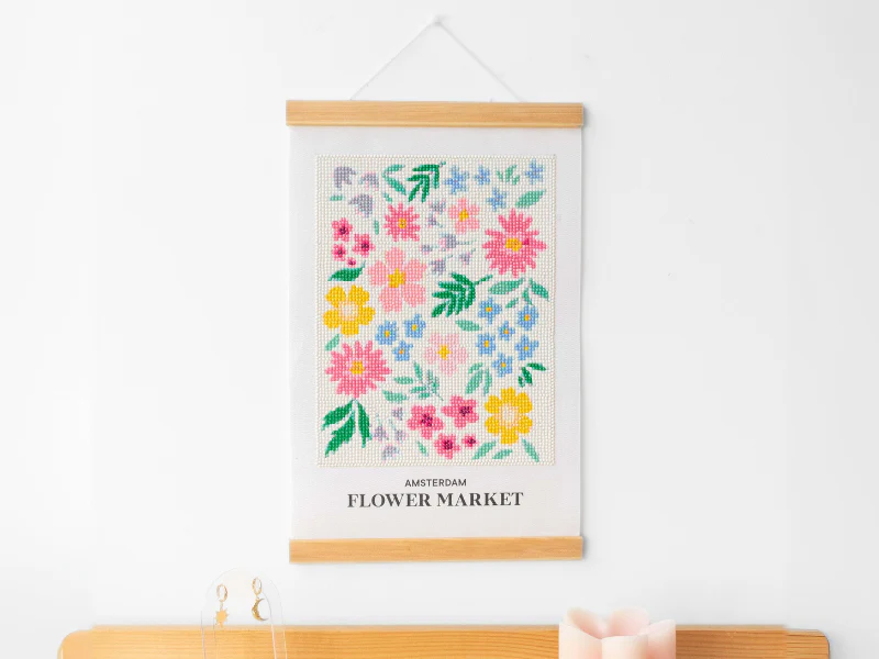 Kit DIY HOME DÉCO - Ma broderie Diamond Painting - Fleurs - Image 3
