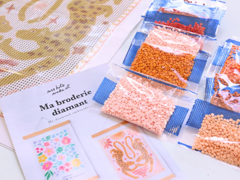 Kit DIY HOME DÉCO - Ma broderie Diamond Painting - Fleurs - Image 7