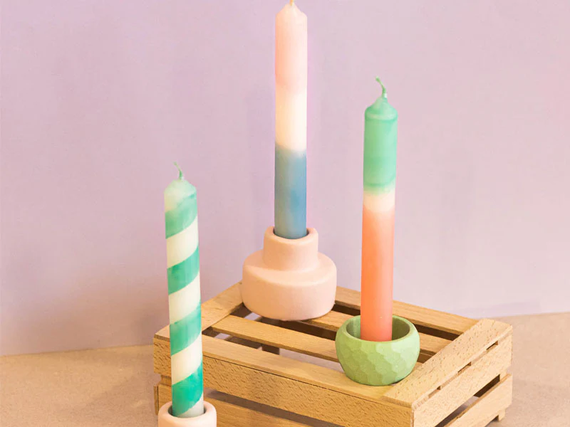 Kit DIY Home Déco - Mes bougies Dip Dye - Mint - Image 3