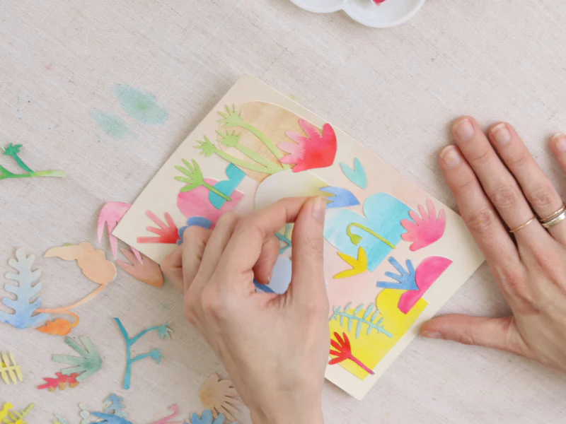 Kit DIY Home Déco - Mes Papiers découpés à l'Aquarelle - Image 5