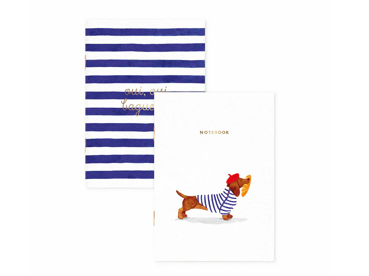 Lot de 2 carnets A6 - Duo Oui Baguette - ATWS