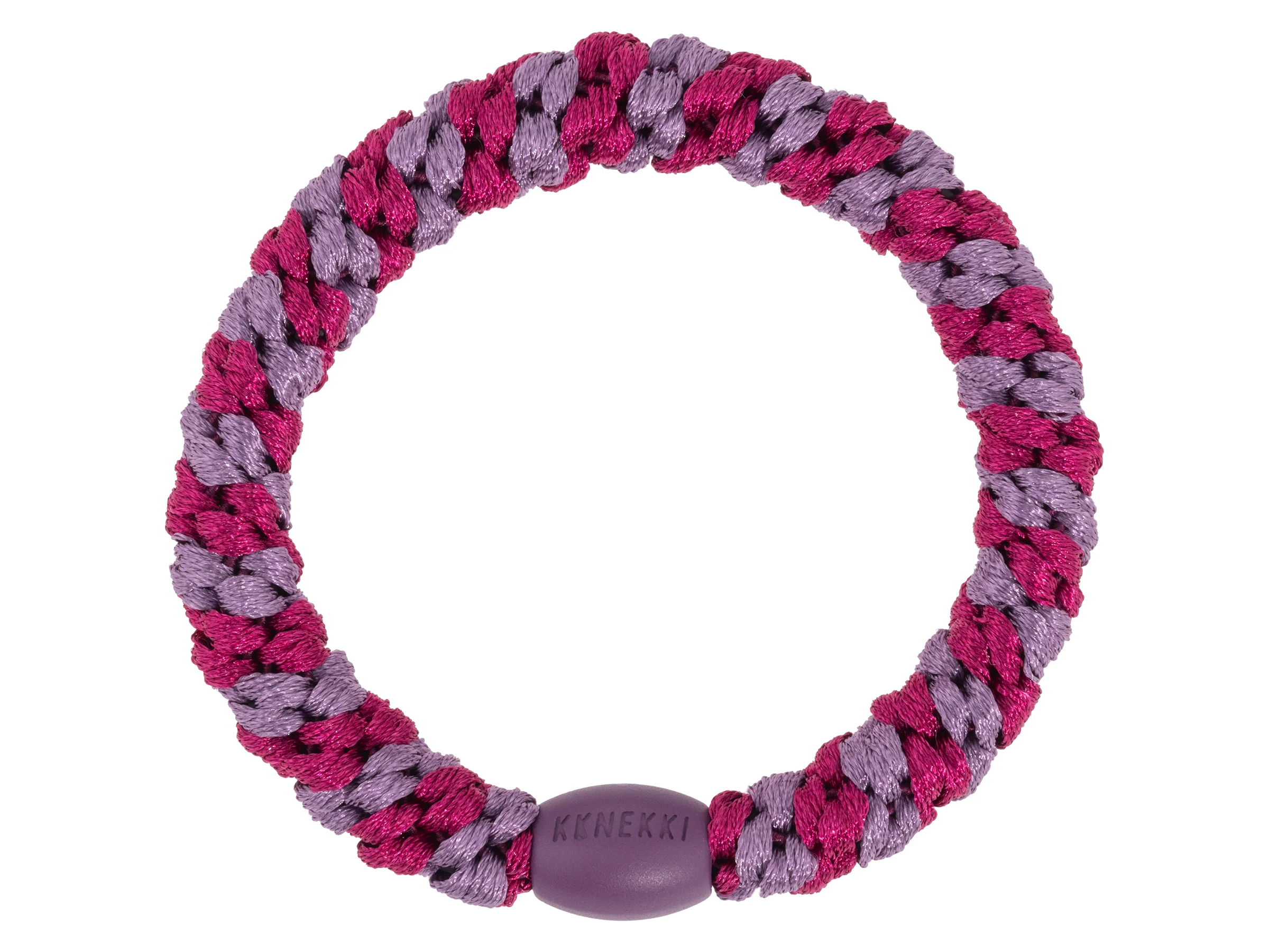 Ălastique cheveux Mauve MĂ»re RayĂ© - Kknekki