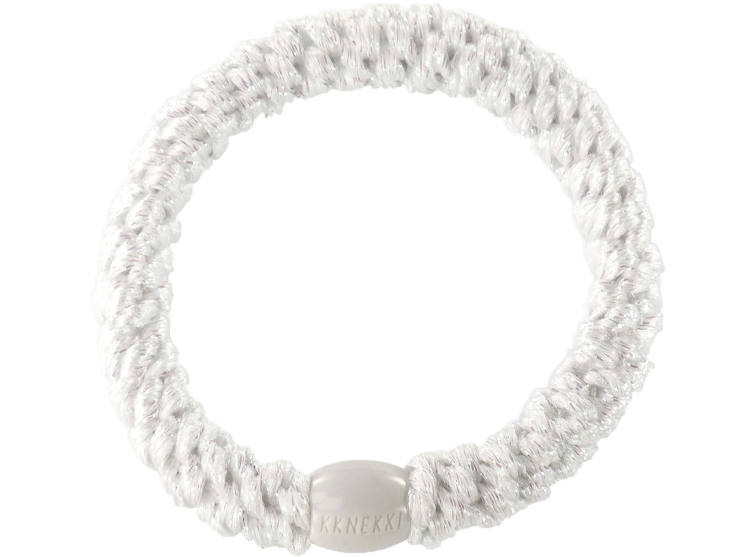 Élastique cheveux Blanc pailleté - Kknekki