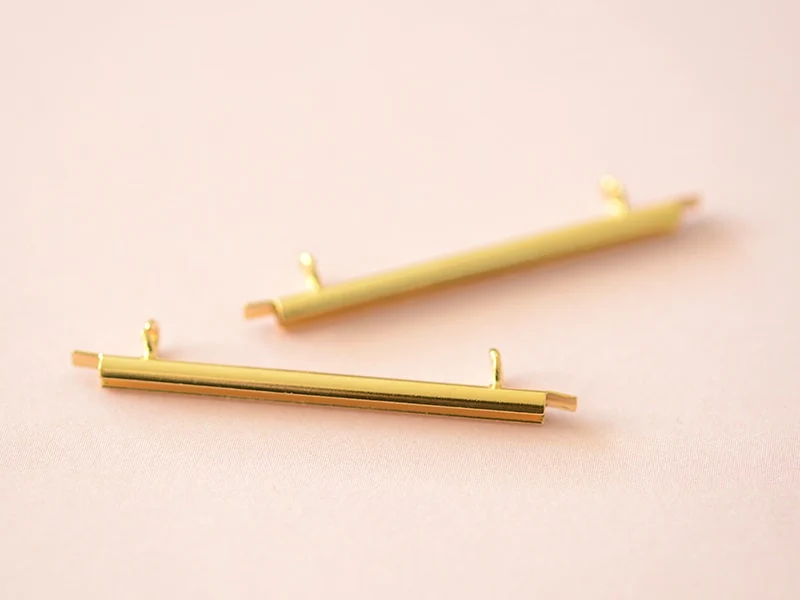 Embout pour tissage de perles doré - 35 mm - Image 2