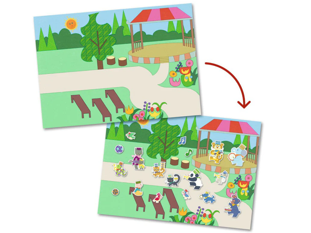 Stickers épais repositionnables Fanfare - Djeco - Image 2