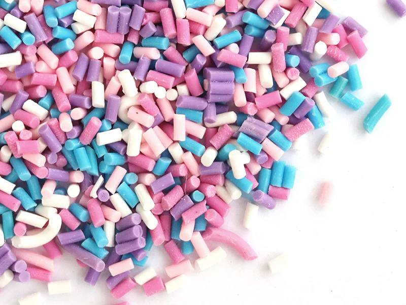Faux vermicelles couleurs froides pour pâte fimo ou résine. - Image 3