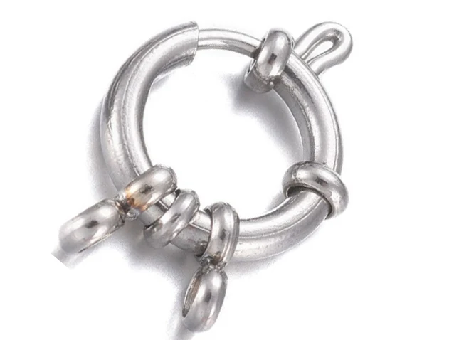 Fermoir à anneau à ressort en acier inoxydable 304 - 23 x 14 mm - Image 2
