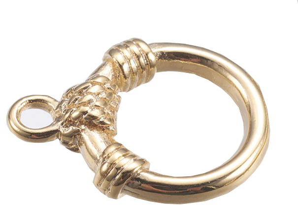 Fermoir toogle - 14,5 x 11 x 3 mm -  doré à l'or fin 18K - Image 2