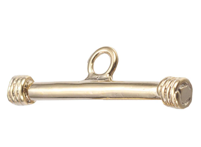 Fermoir toogle - 14,5 x 11 x 3 mm -  doré à l'or fin 18K - Image 3