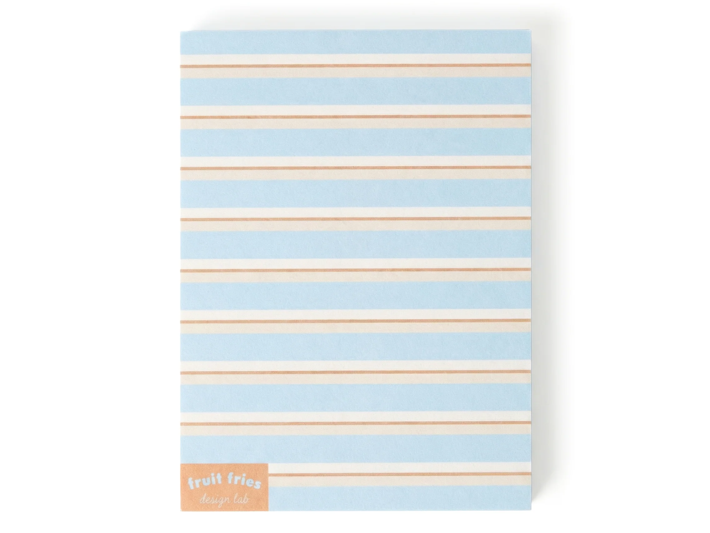 Bloc memo bleu raye scrapbooking - Fruit Fries Design Lab