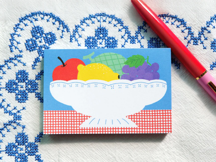 Mini bloc memo corbeille de fruits - Fruit fries Design Lab - Image 2