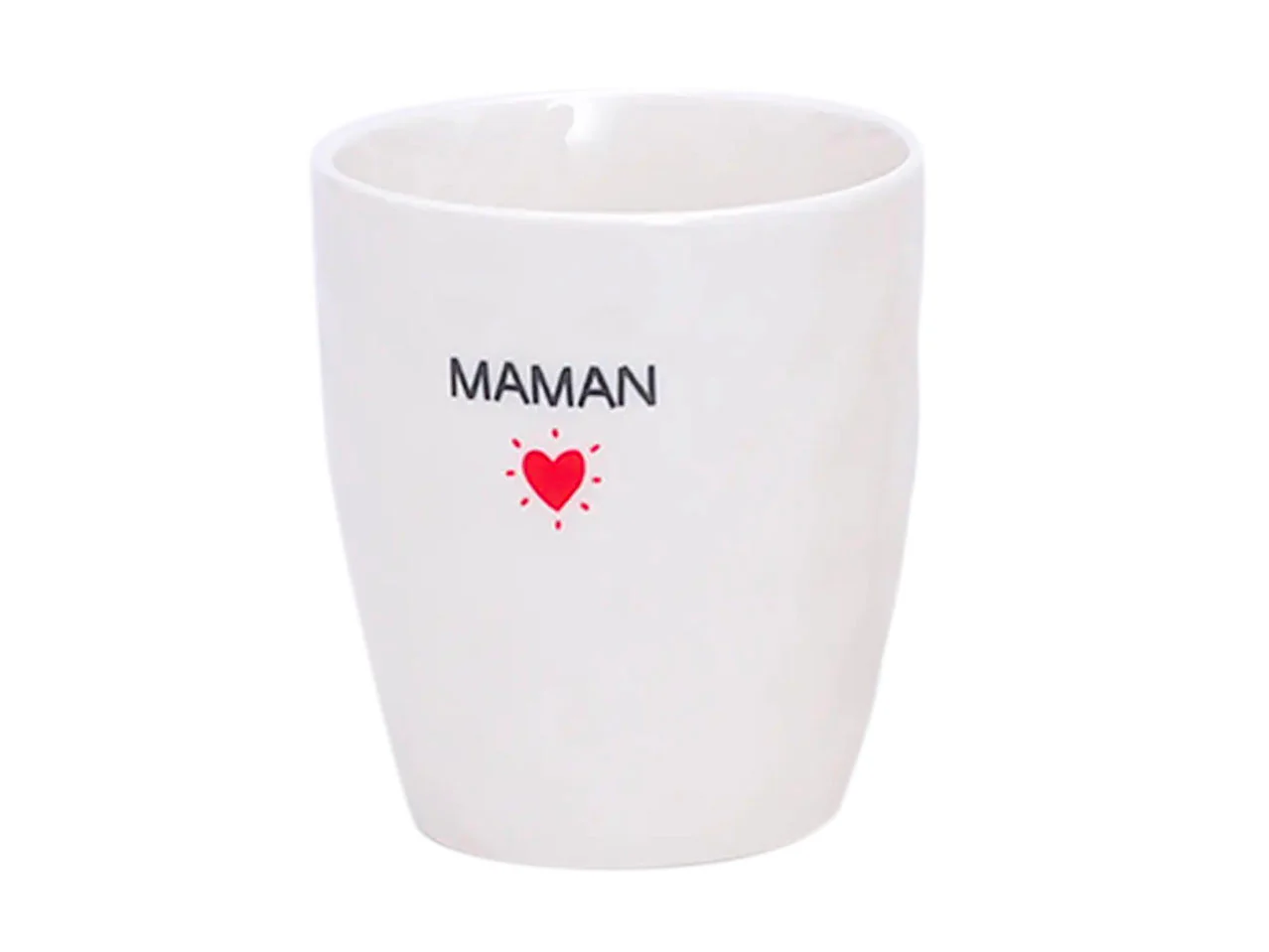 Gobelet message coeur rouge - Maman opjet