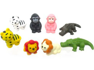 Gomme Individuelle - Animaux de la Savane - Made in Japan (modèle aléatoire)