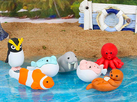 Gomme Individuelle - Animaux Marins 1 - Made in Japan (modèle aléatoire) - Image 2