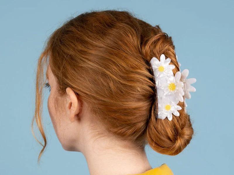 Grande pince à cheveux - Pâquerettes - Image 3