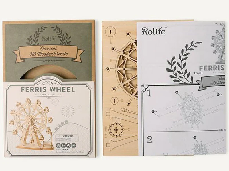 Grande roue en bois à assembler - Image 4